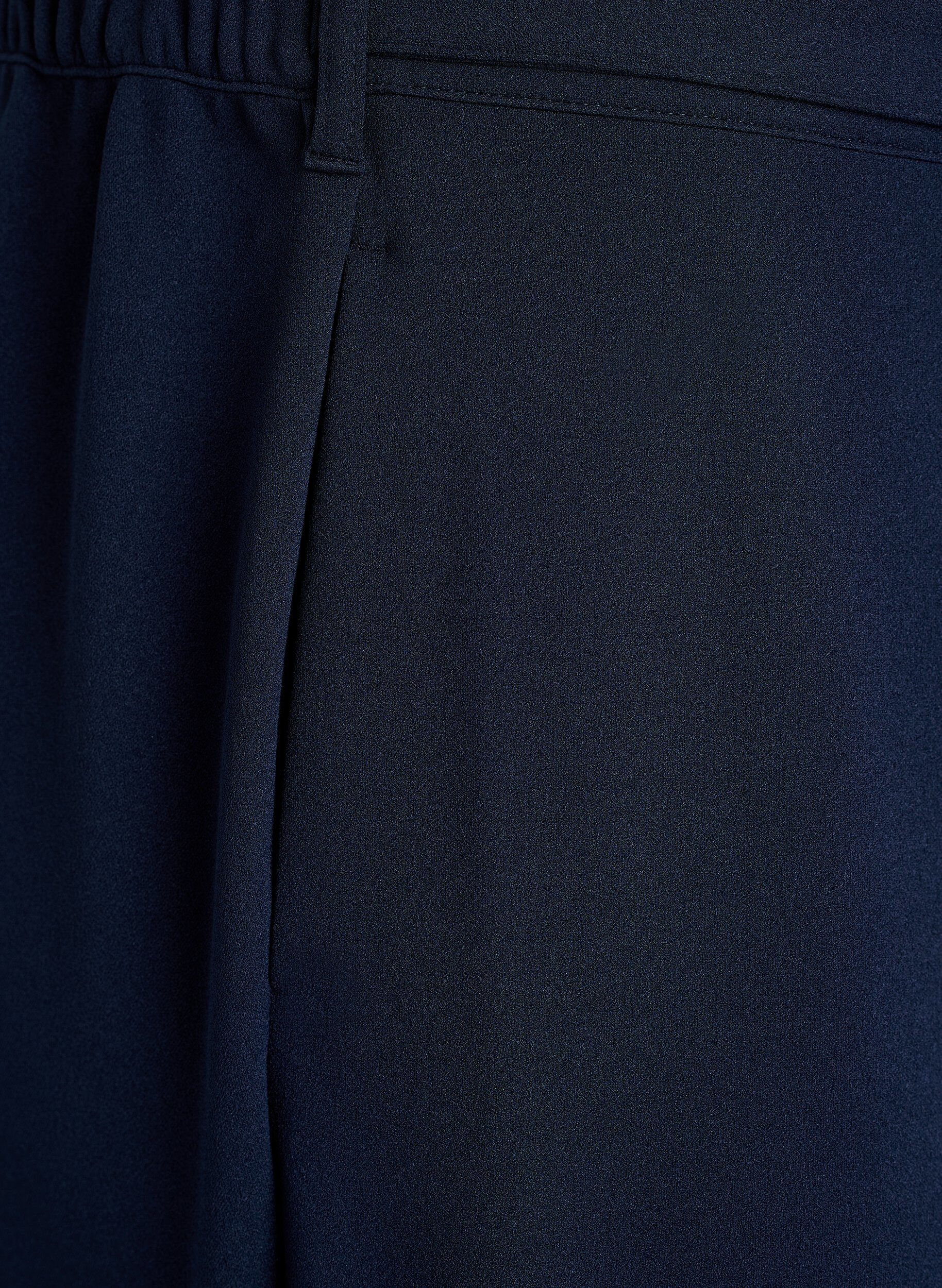 Zizzifashion High-waisted trousers with belt detail and gold buckle, Blue, Packshot image number 3