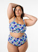 High-waisted floral bikini bottoms, Purple, Model image number 0