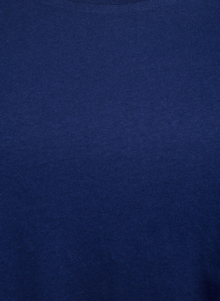 T-shirt with a round neck and A-line shape, Blue, Packshot image number 2