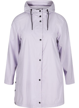 Rain coat with a hood and pockets, Pastel Lilac, Packshot image number 0
