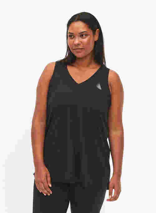 Sports top with V-neck