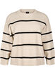 Loose striped jumper, Beige, Packshot image number 0