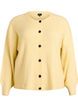 Ribbed cardigan with buttons, Yellow, Packshot image number 0