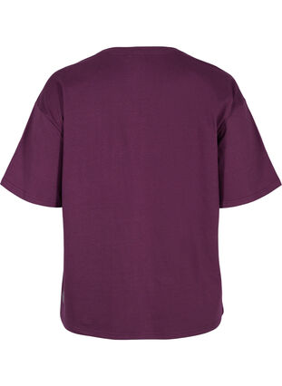 Cotton workout t-shirt, Blackberry Wine, Packshot image number 1