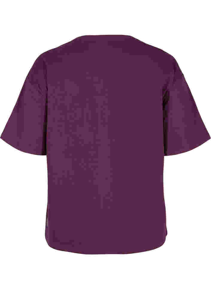 Cotton workout t-shirt, Blackberry Wine, Packshot image number 1