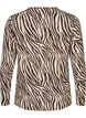 Long-sleeved blouse with zebra print, Brown, Packshot image number 1