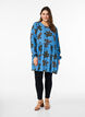 Long-sleeved tunic with a seam, Blue, Model image number 1