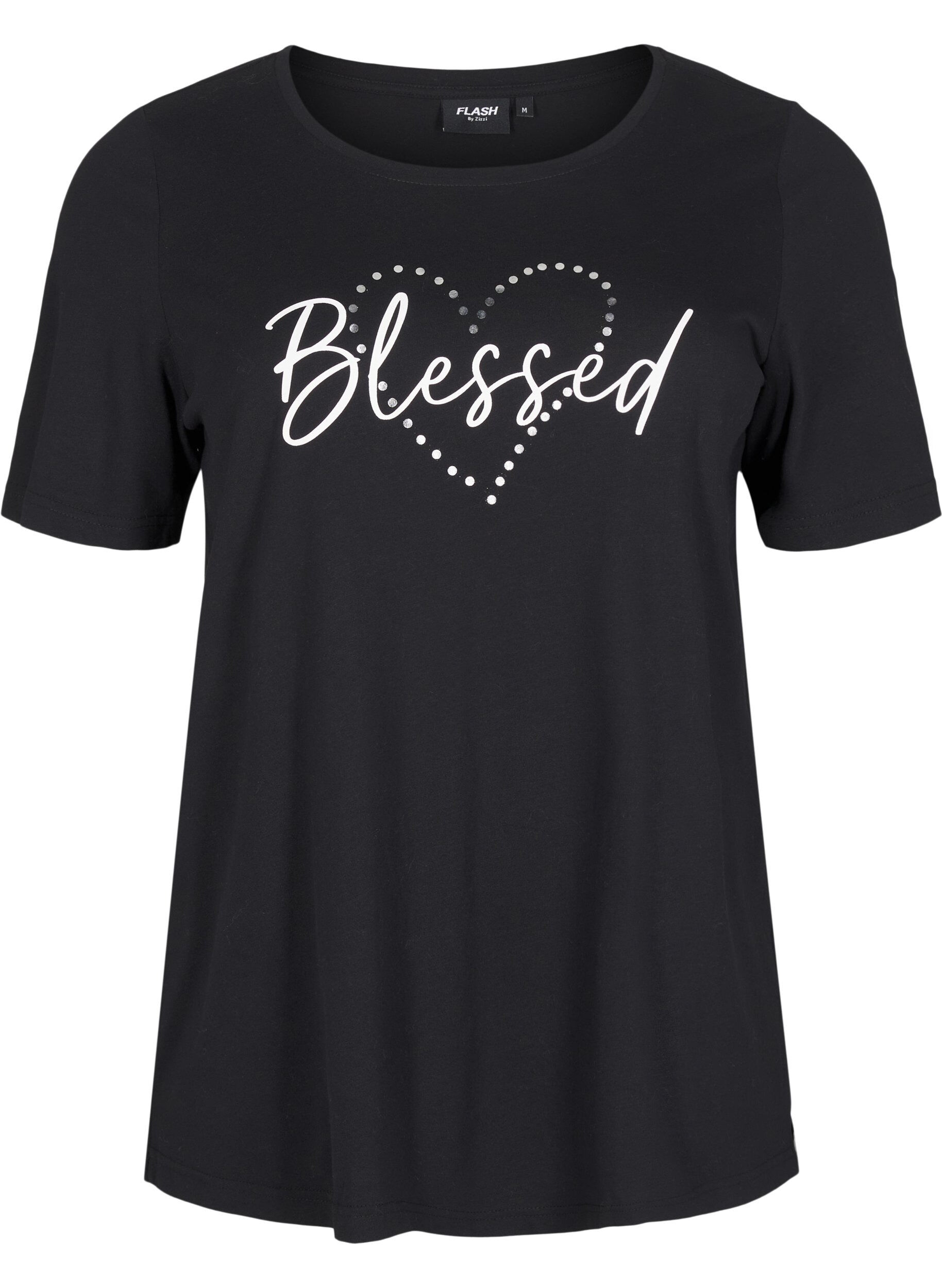 Zizzifashion FLASH - T-shirt with motif, Black, Packshot image number 0