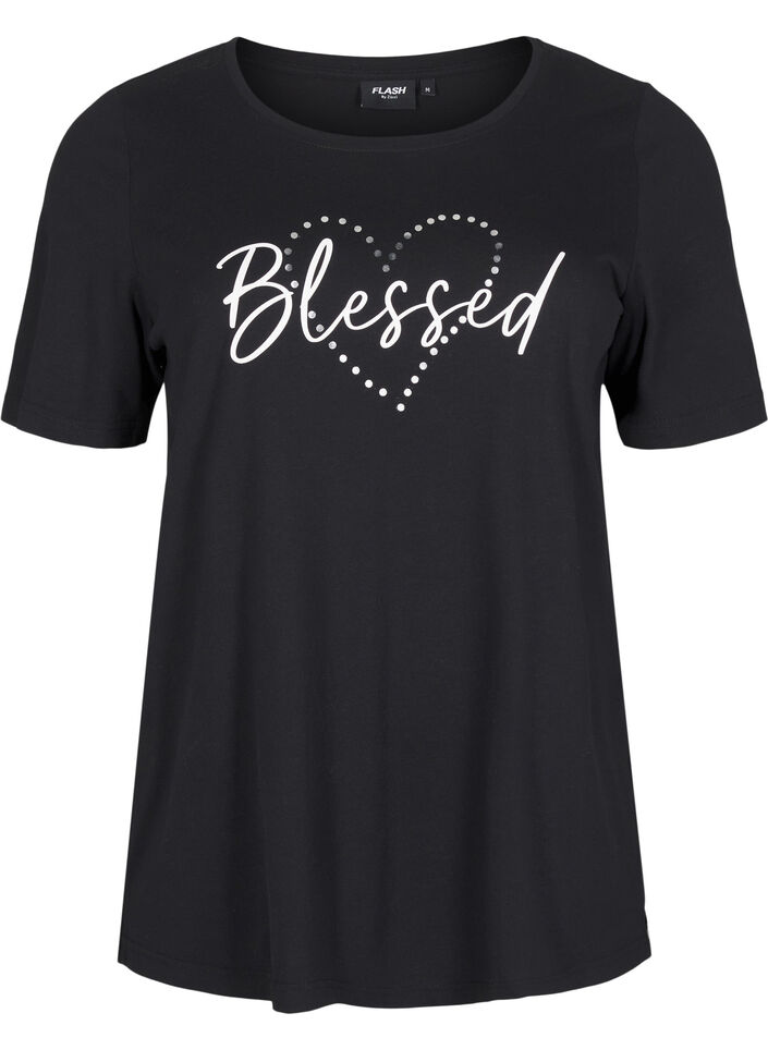FLASH - T-shirt with motif, Black, Packshot image number 0