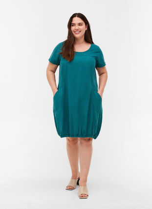 Short sleeve cotton dress, Pacific, Model image number 3