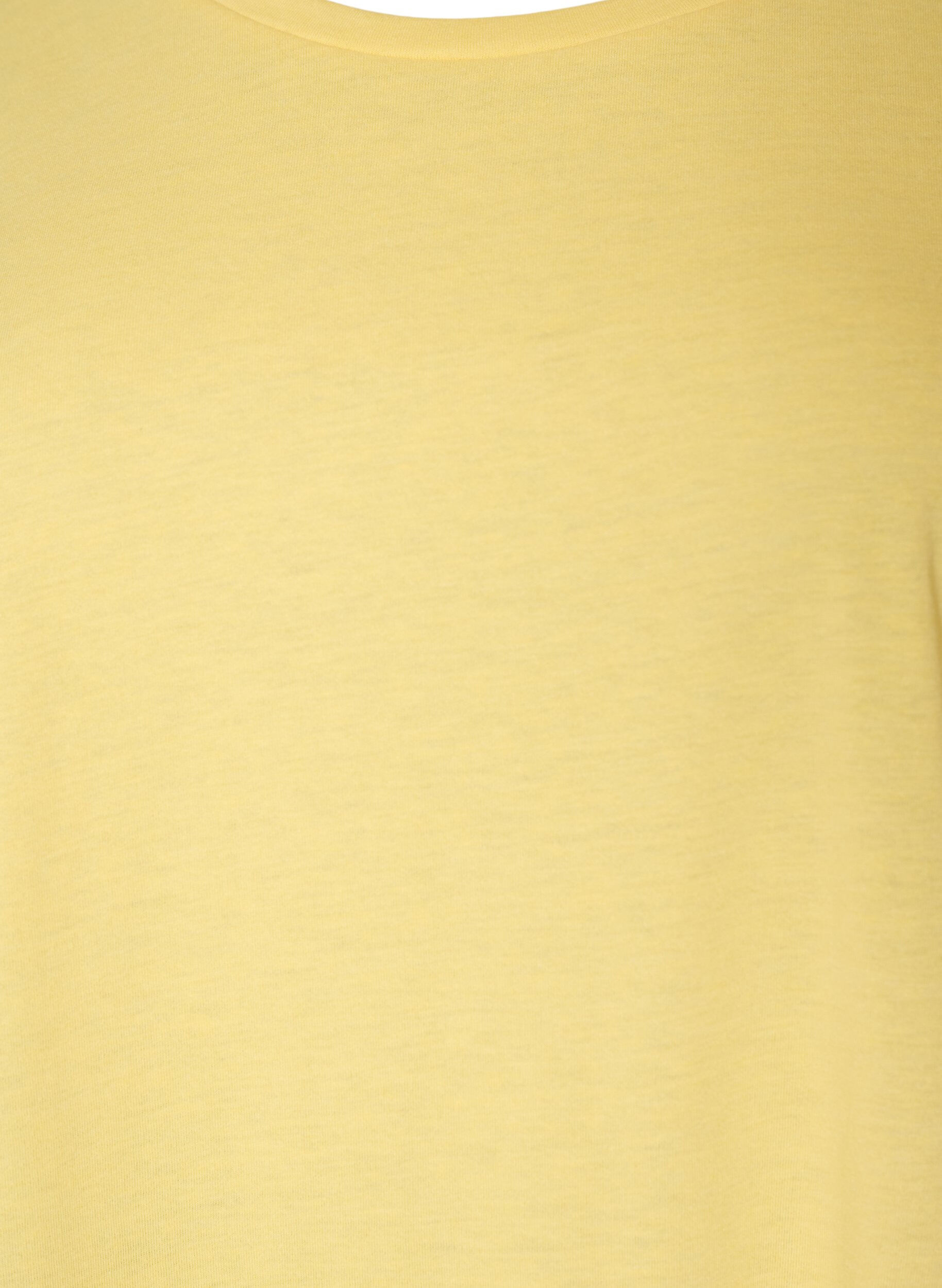 ZizzifashionShort-sleeved cotton blend T-shirt, Yellow, Packshot image number 2