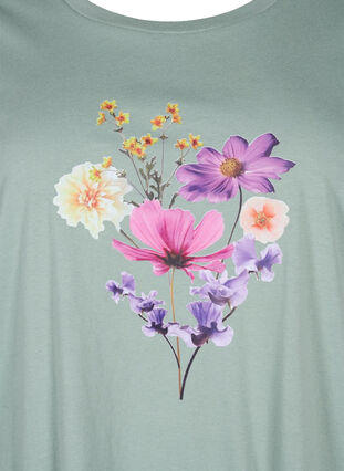 T-shirts with floral motif, Chinois G. w. Flower, Packshot image number 2