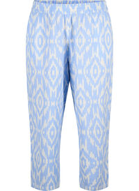 Patterned trousers with linen