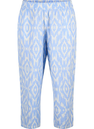 Patterned trousers with linen, Serenity AOP, Packshot image number 0