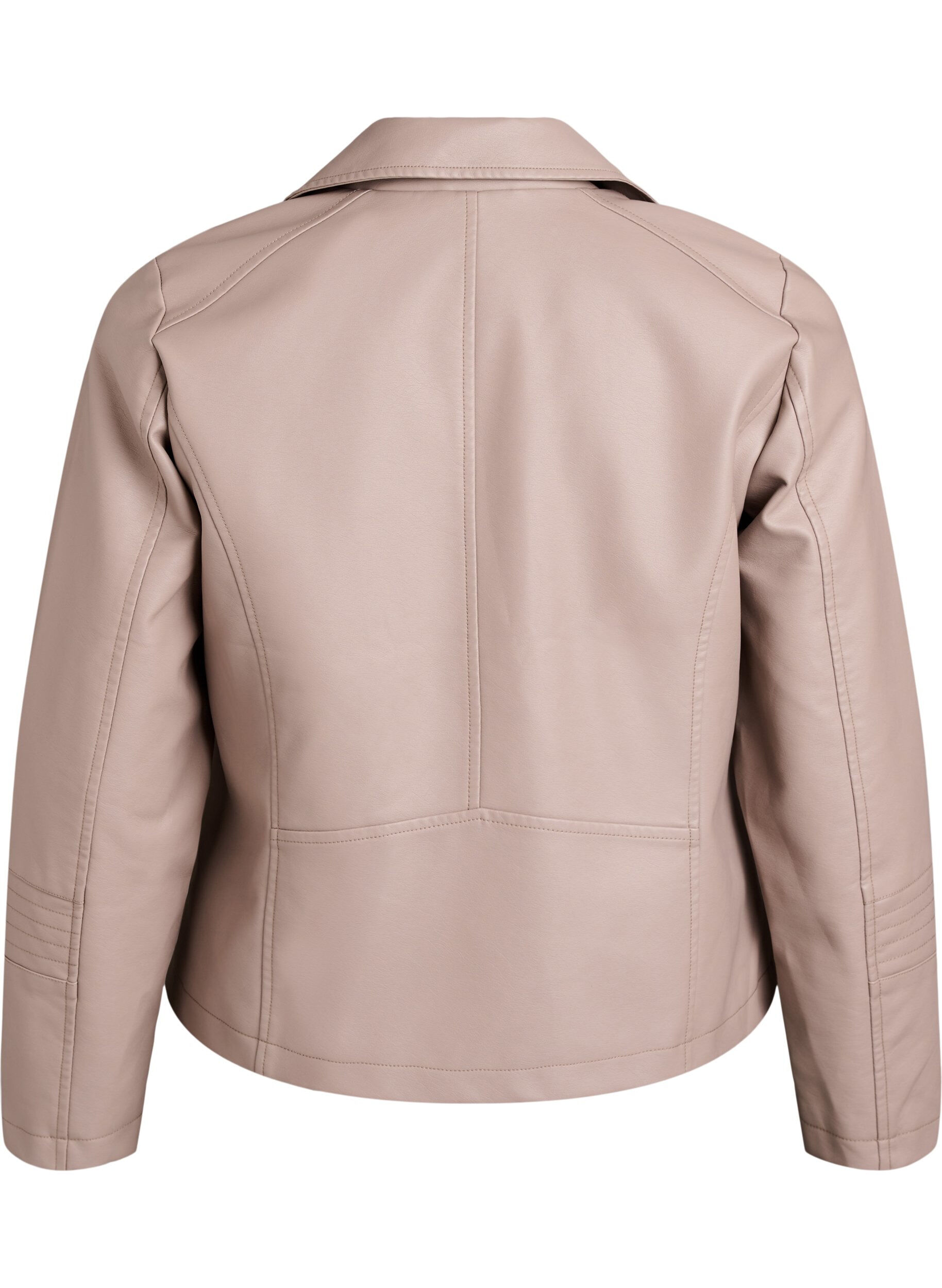 ZizzifashionBiker jacket in faux leather, Beige, Packshot image number 1