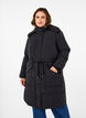 Puffer coat with adjustable waist, Black, Model image number 0