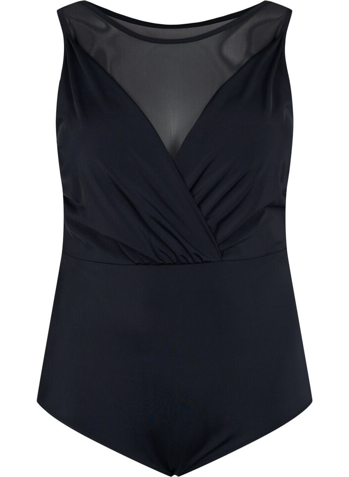 Padded bathing suit with mesh Black Sz. 4260 Zizzifashion