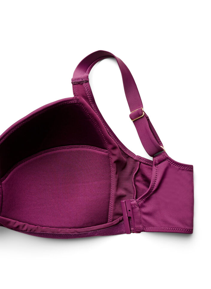 Padded bikini top with ring detail, Purple, Packshot image number 3