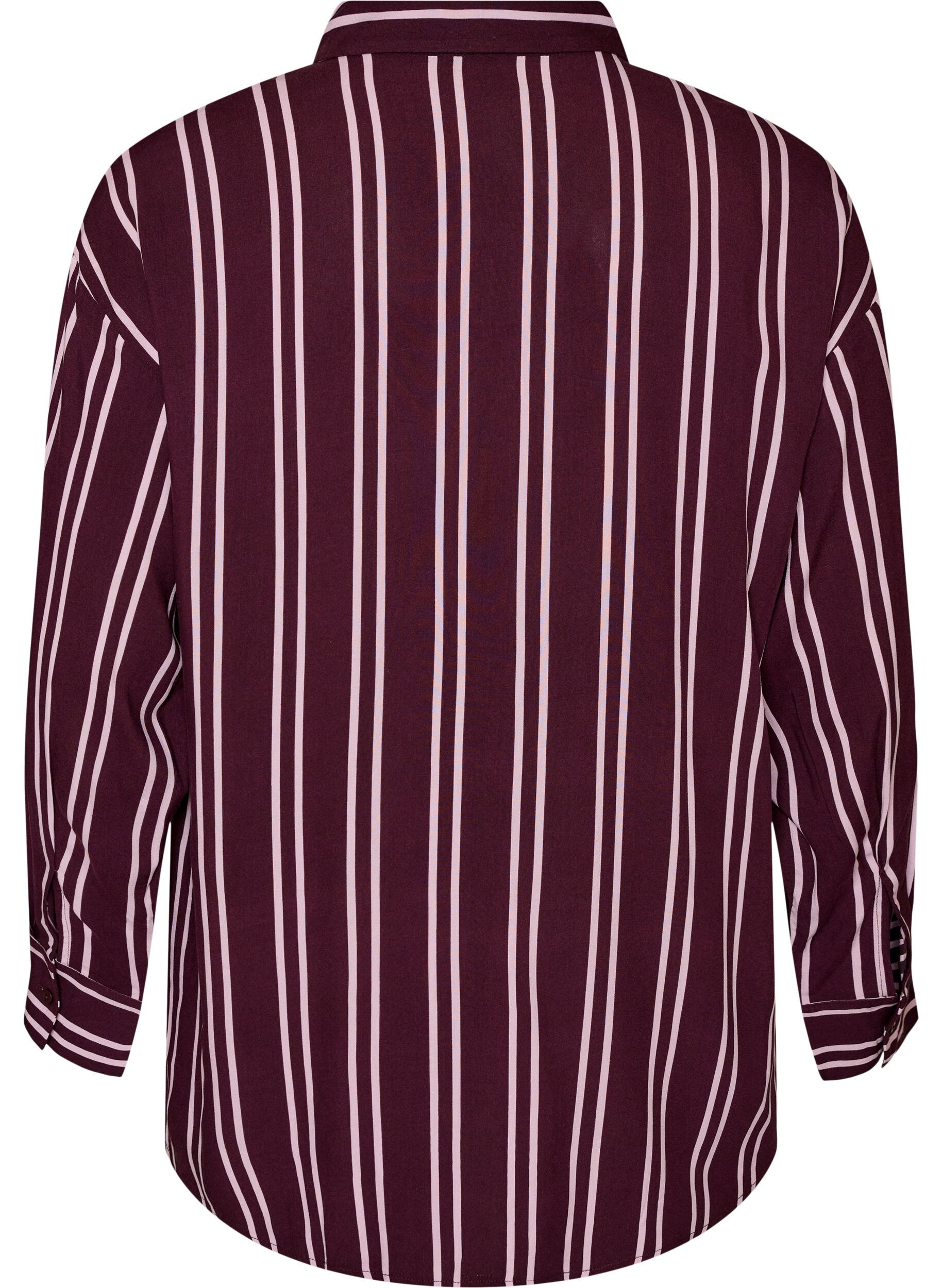 ZizzifashionStriped nightshirt, Dark Bordeaux, Packshot image number 1