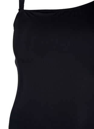 Swimsuit with asymmetric neckline, Black, Packshot image number 2