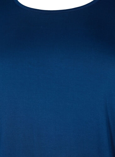 Training blouse in viscose with tie detail, Blue Wing Teal, Packshot image number 2