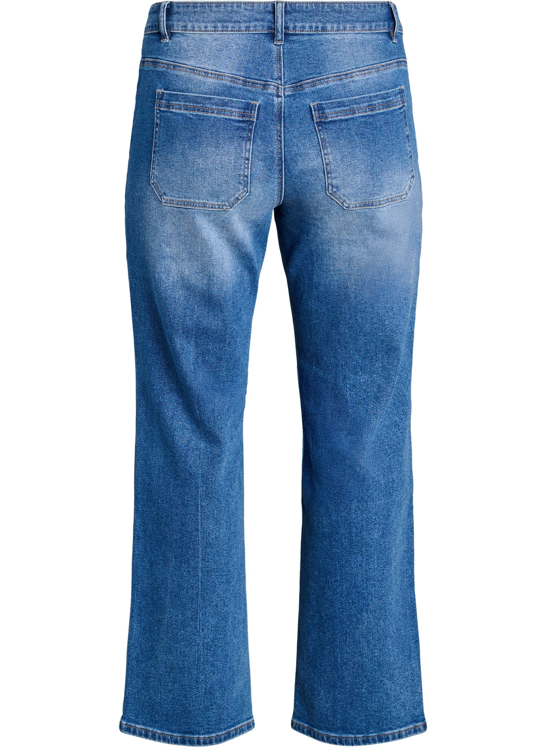 Zizzifashion Jeans with front pockets and straight legs, Light Blue, Packshot image number 1