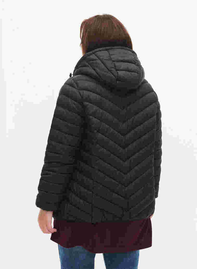 Lightweight jacket with hood, Black, Model image number 1