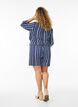 Striped shorts in a linen-viscose blend, Blue, Model image number 2