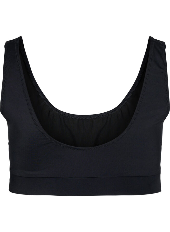 Bikini top with a round neckline, Black, Packshot image number 1