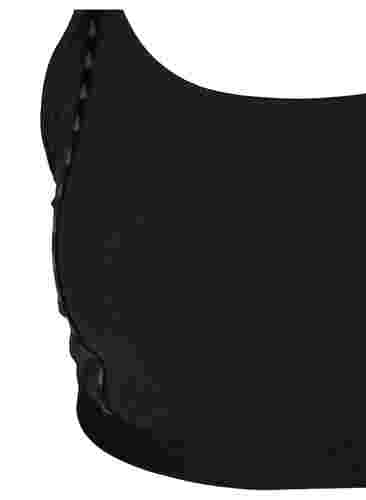 Sports bra with mesh back, Black, Packshot image number 2