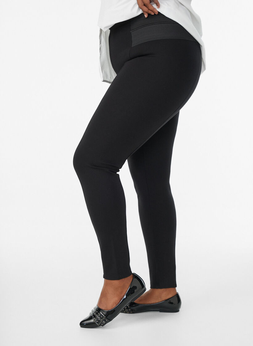 Leggings with wide elasticated waist, Black, Model