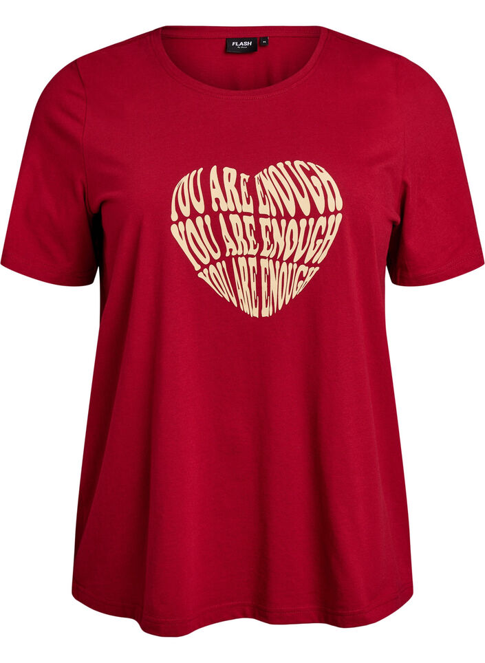 T-shirt with motif, Red, Packshot image number 0