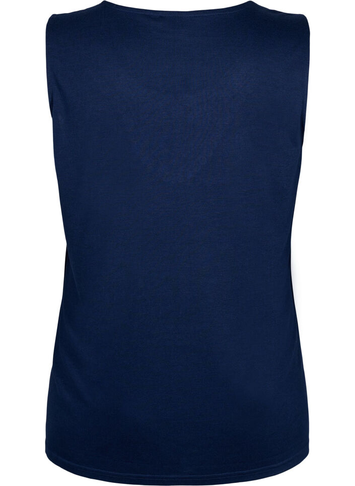 Sleeveless top with lace, Navy Blazer, Packshot image number 1