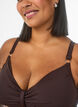Underwire bikini bra with draping, Brown, Model image number 3