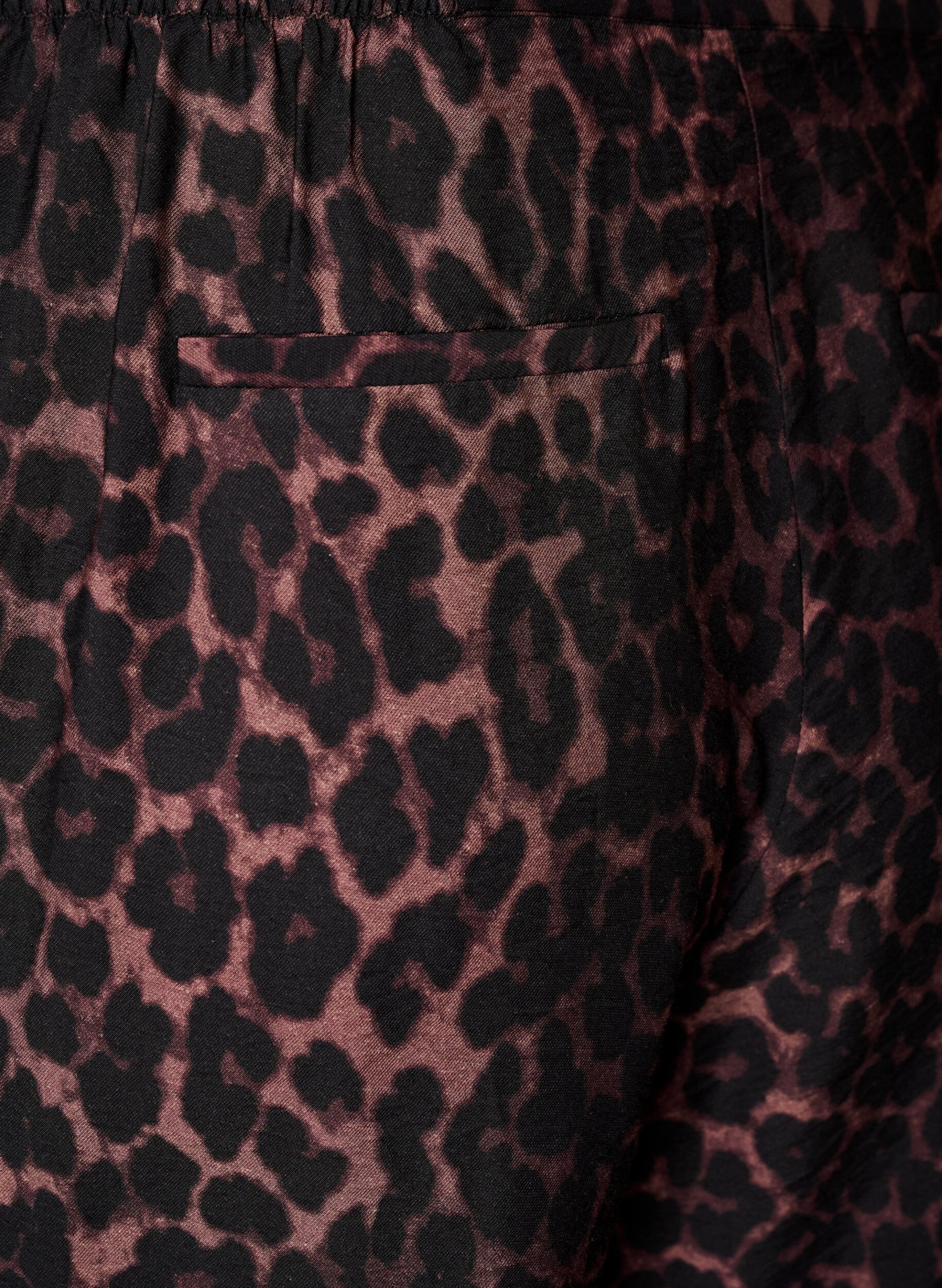 ZizzifashionViscose trousers with an elasticated waist and straight legs, Brown, Packshot image number 3