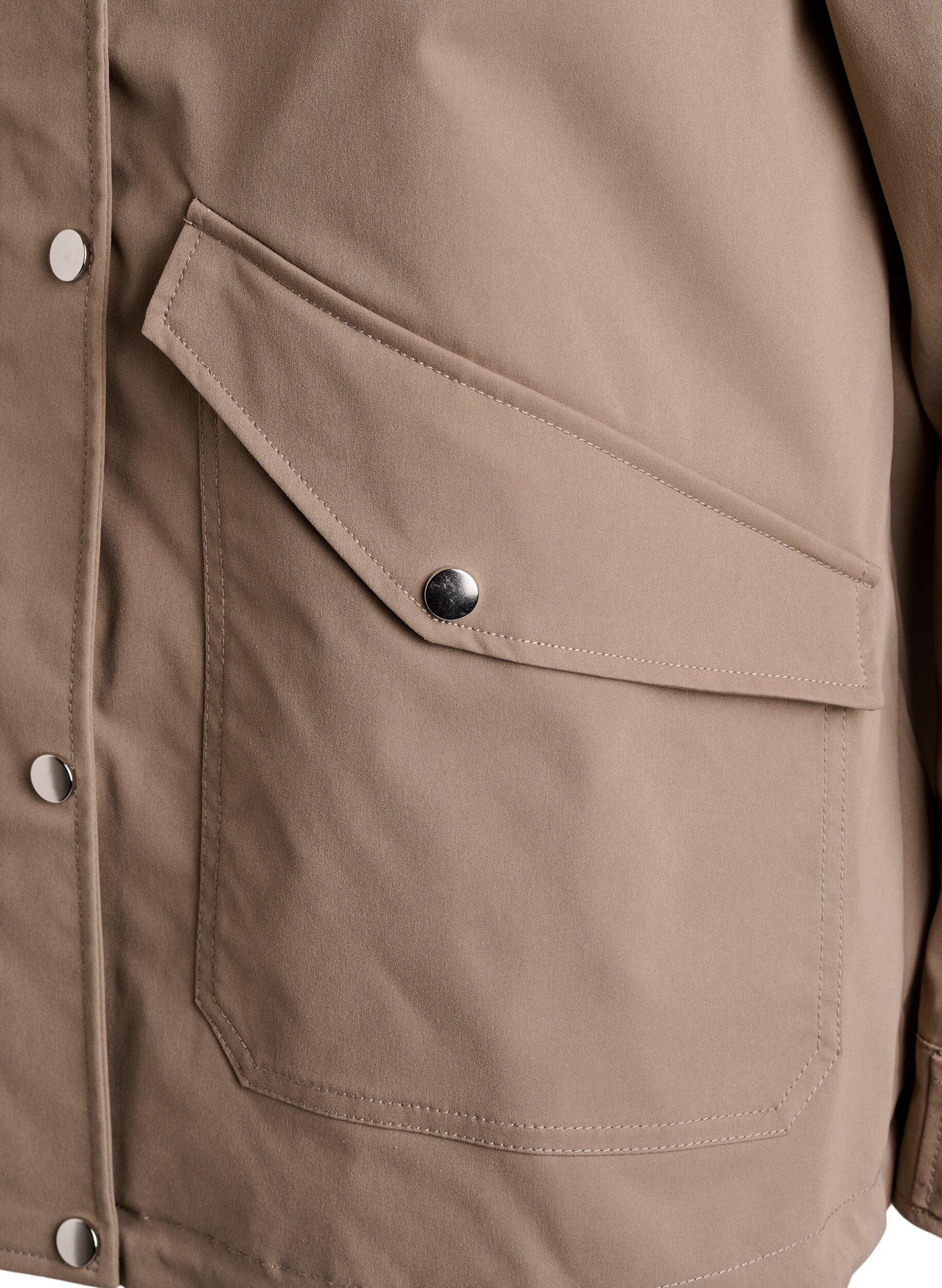 ZizzifashionShort spring jacket with detachable hood, Beige, Packshot image number 3