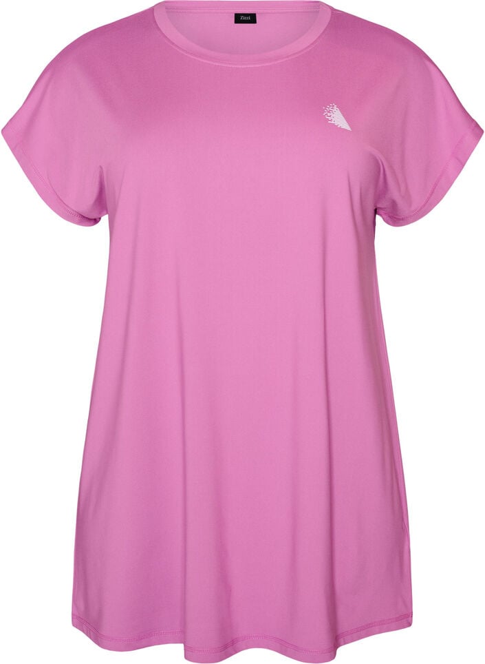 Long workout T-shirt, Pink, Packshot image number 0