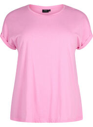 Short sleeved cotton blend t-shirt, Rosebloom, Packshot