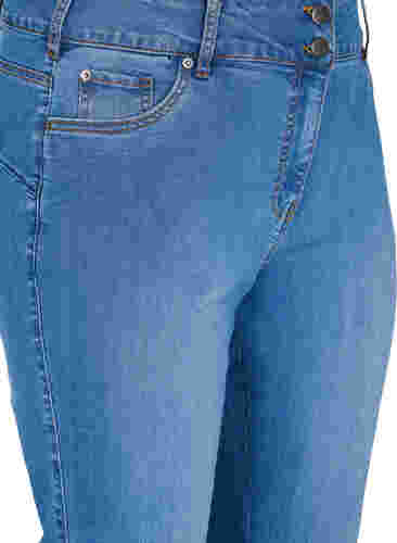 High waisted Ellen jeans with bootcut, Blue denim, Packshot image number 2
