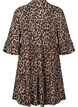 Short A-line dress with leopard print, Brown, Packshot image number 1