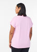 Solid-coloured training T-shirt, Pink, Model image number 2