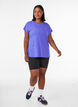 Solid-coloured training T-shirt, Blue, Model image number 1