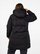 Puffer coat with hood, Black, Model image number 2