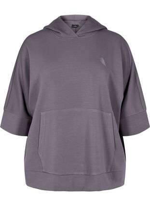 Hooded sweatshirt and 3/4 sleeves, Rabbit, Packshot image number 0