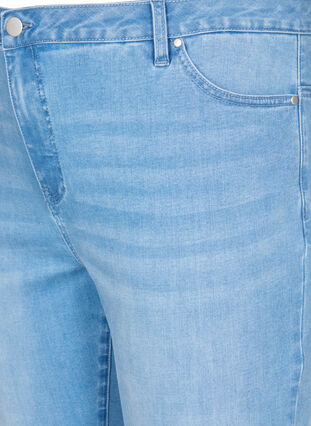 Cropped Emily jeans with embroidery, Light blue denim, Packshot image number 2