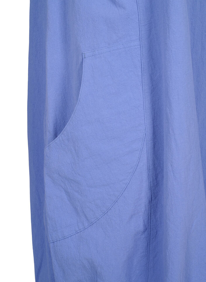 Short sleeve cotton dress, Blue, Packshot image number 3