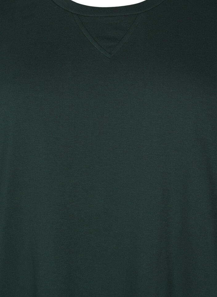 Cotton sweat dress with pockets, Green, Packshot image number 2