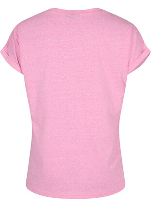 Melange t-shirt with short sleeves, Rosebloom Mél, Packshot image number 1