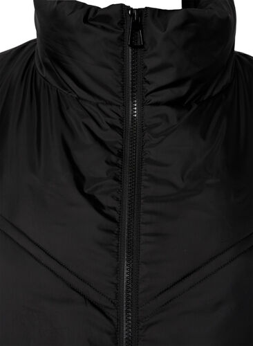 Long puffer winter jacket, Black, Packshot image number 2