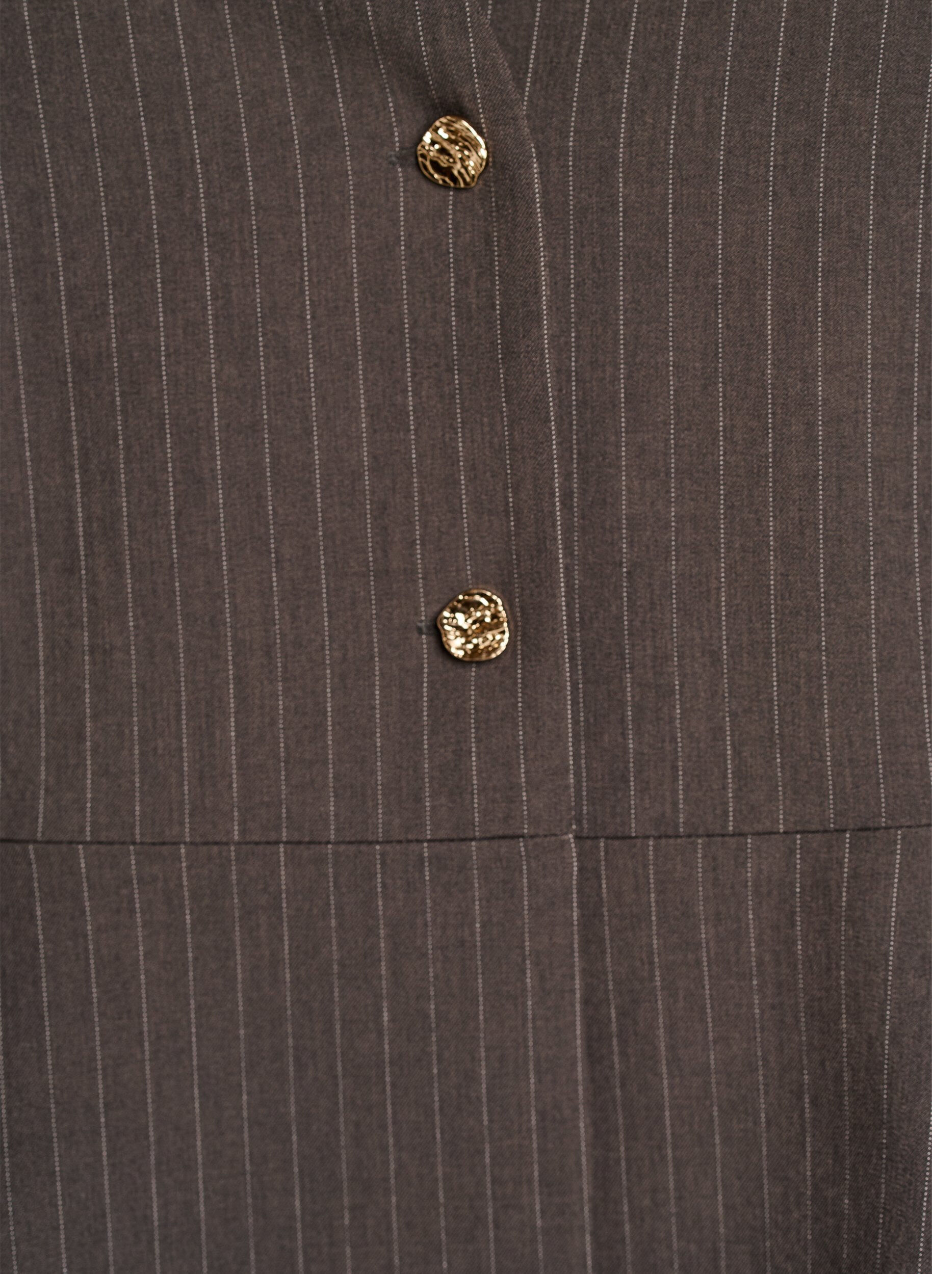 ZizzifashionPinstriped waistcoat with peplum, Brown, Packshot image number 2